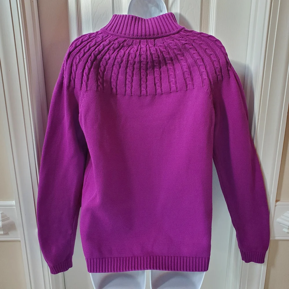 Lands' End - Ladies - Drifter - Quarter Zip - Pullover Sweater - Sz. L